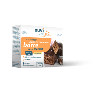 Barre chocolat riche en protéine