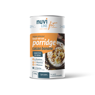 Repas minceur porridge cacao banane