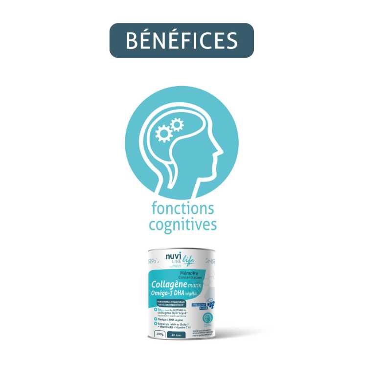 Collagène marin - Mémoire et concentration - Oméga-3 DHA Végétal