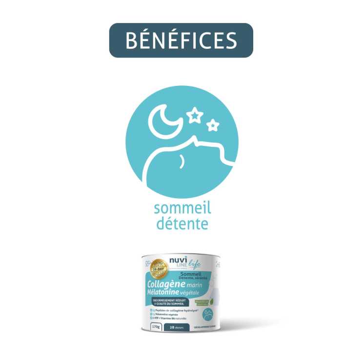 Collagène marin poudre - 170g - Sommeil - Sérénité - Mélatonine