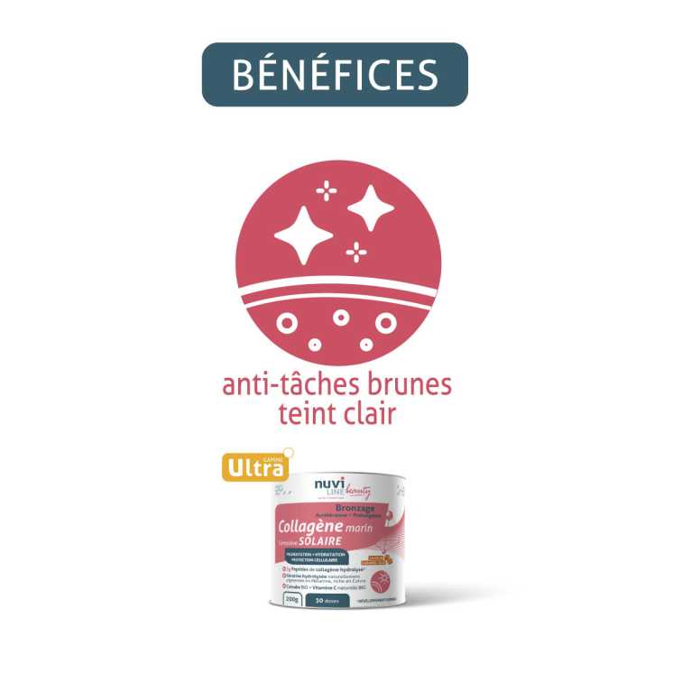 Collagène marin beauté bronzage-melaline, complexe solaire