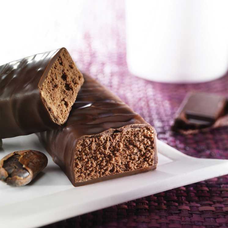 Barre chocolat riche en protéine