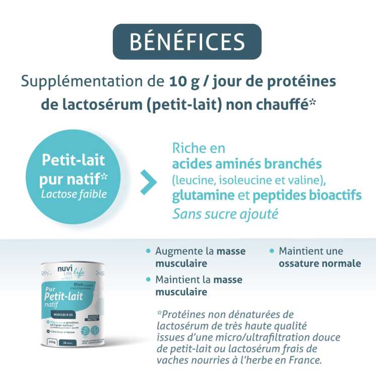 Elixir pur petit-lait natif proteines nutrition nuviline
