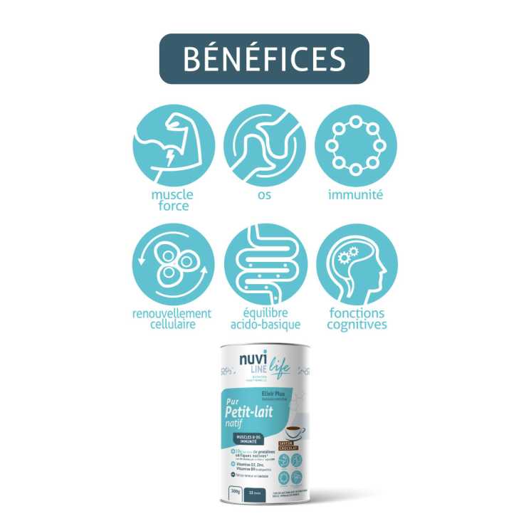 Elixir Plus petit-lait natif chocolat proteine nutrition nuviline