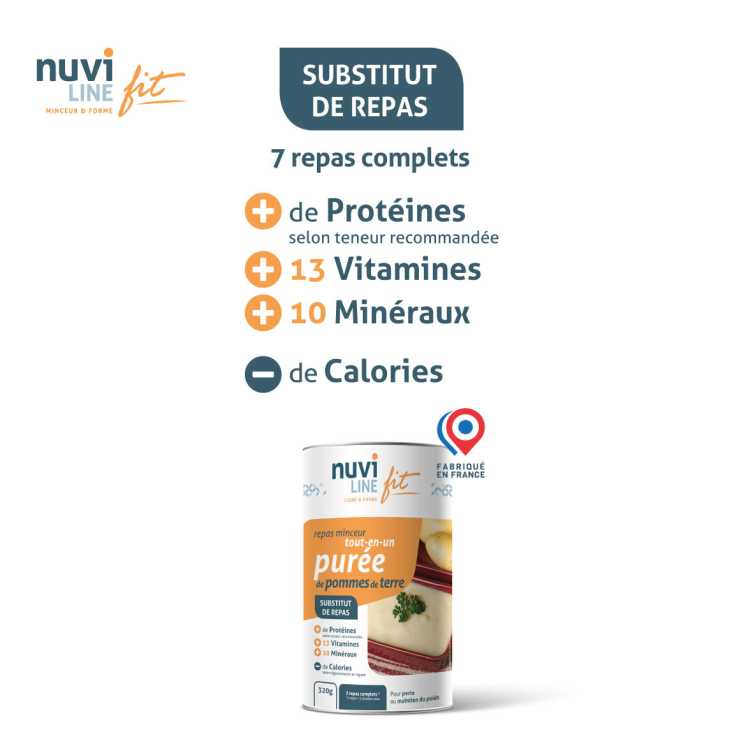Repas minceur purée de pommes-de-terre nuviline