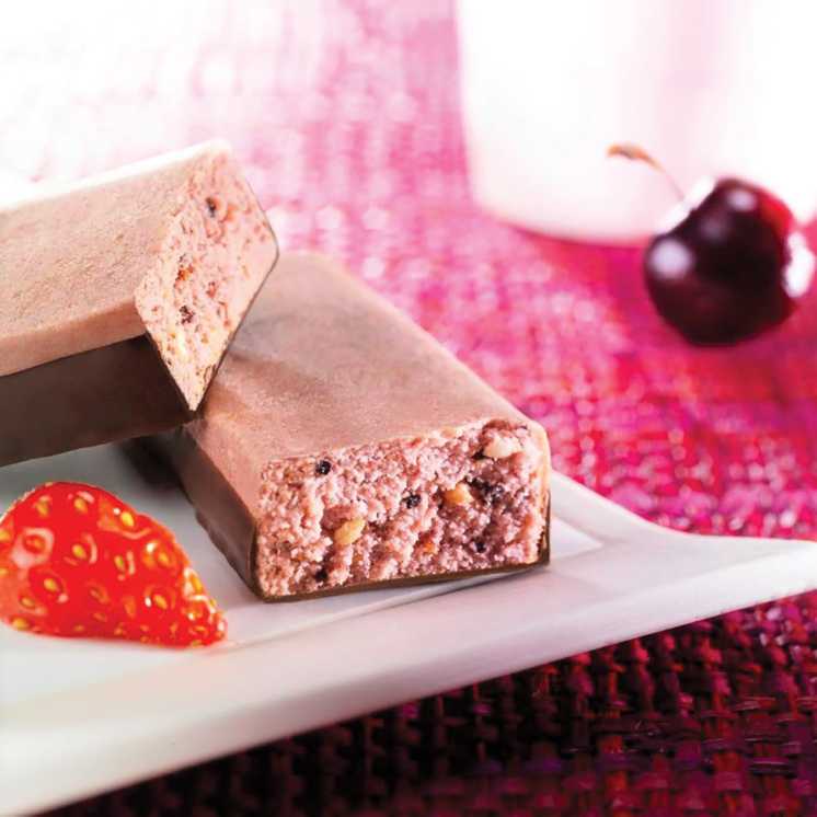 Barre aux fruits rouges, riche en protéines, légère en sucres Nuviline