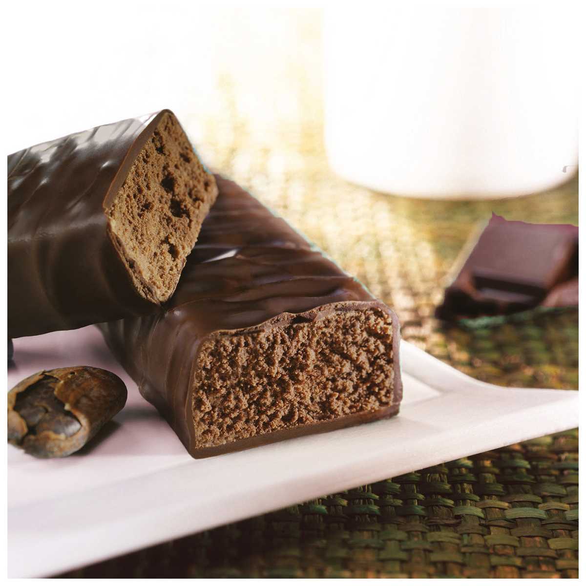 Barre collagène marin protéinée - Saveur chocolat-noisettes