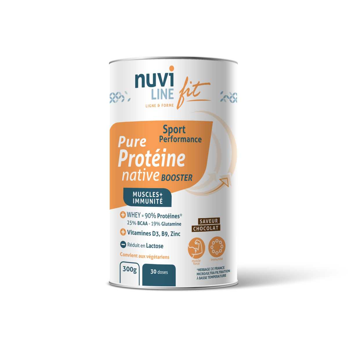 Protéine native whey booster saveur chocolat