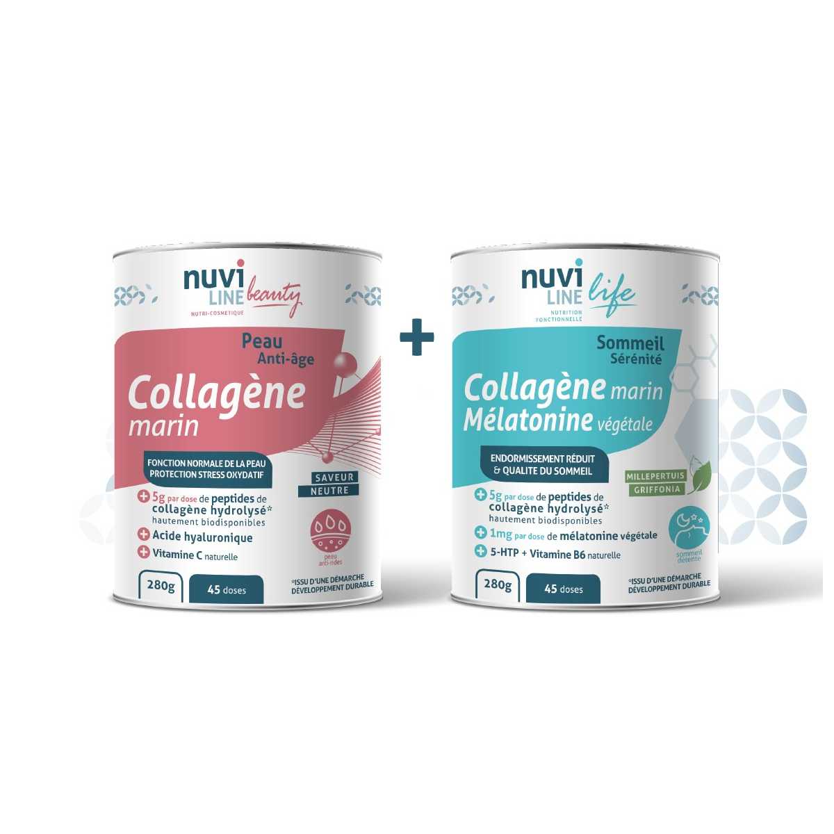 Pack Duo - Sommeil-Zen-Beauté - Collagène sommeil zen + Collagène peau anti-âge