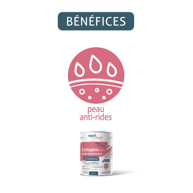 Collagène marin pour la peau avec acide hyaluronique et vitamine C